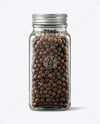 Square Glass Jar with Whole Allspice Mockup