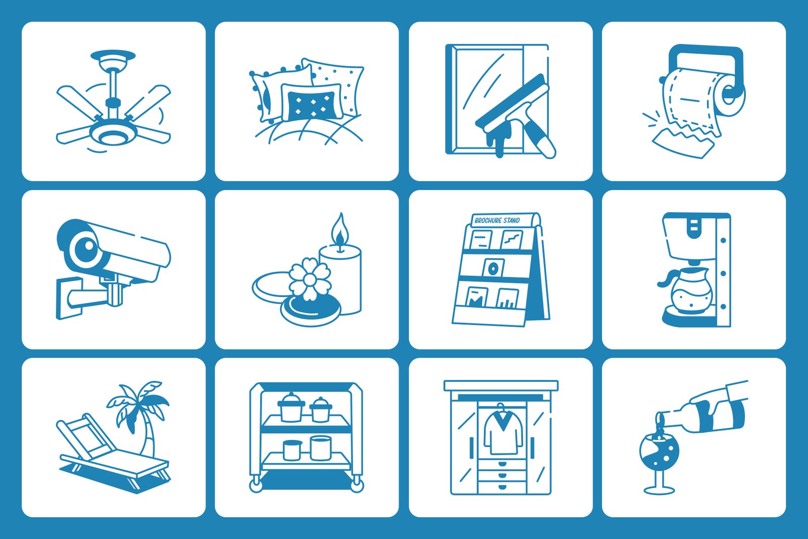 Hotel Doodle Icon Collection