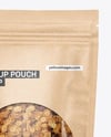 Clear Stand-Up Pouch w/ Granola Mockup