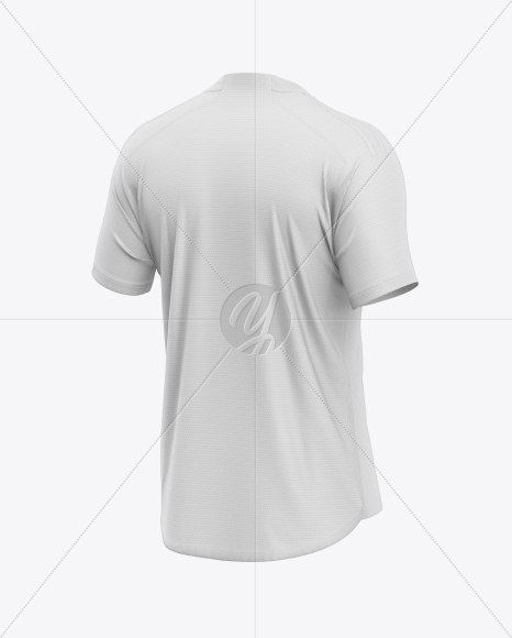 Soccer Jersey Mockup - Back Half Side View