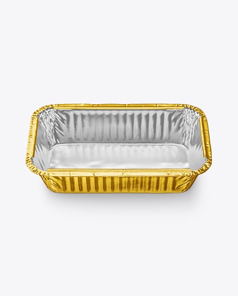 Aluminium Foil Tray in Kraft Paper Sleeve Mockup