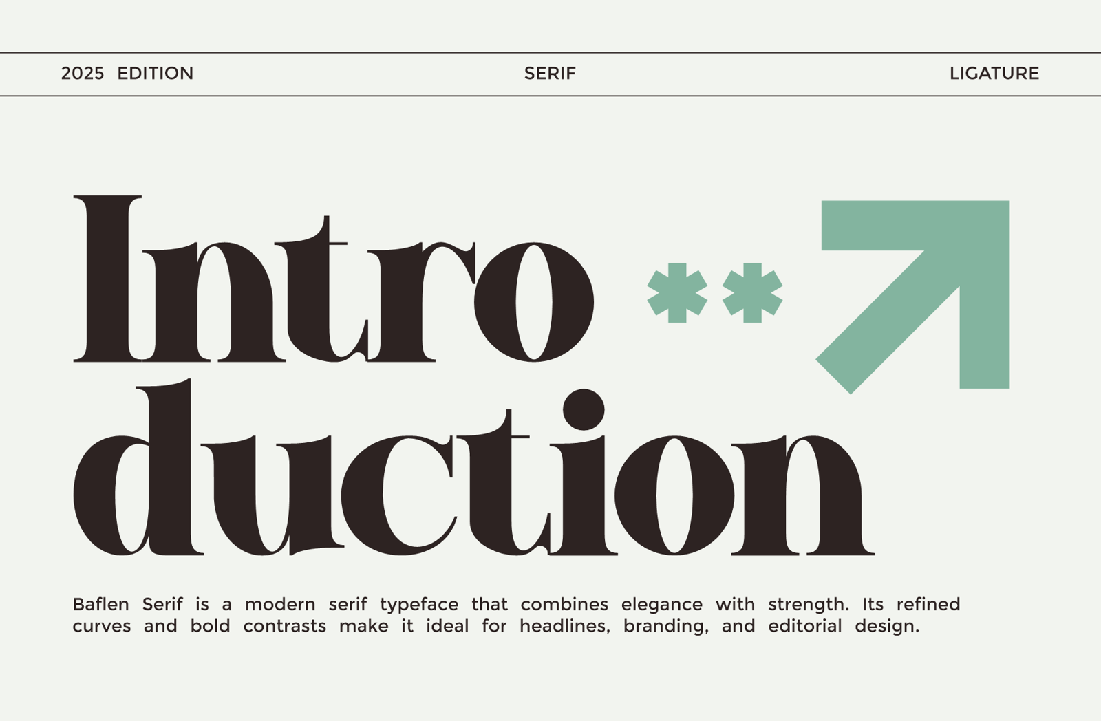 Baflen Modern Serif Typeface