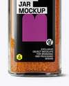 Square Glass Jar with Cayenne Pepper Mockup