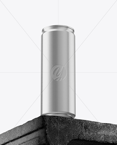 8.5oz Aluminium Can on the Block Mockup