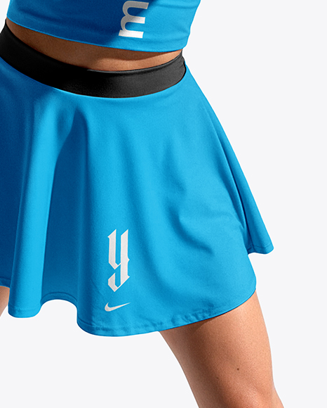 Woman Wearing Tennis Uniform Mockup