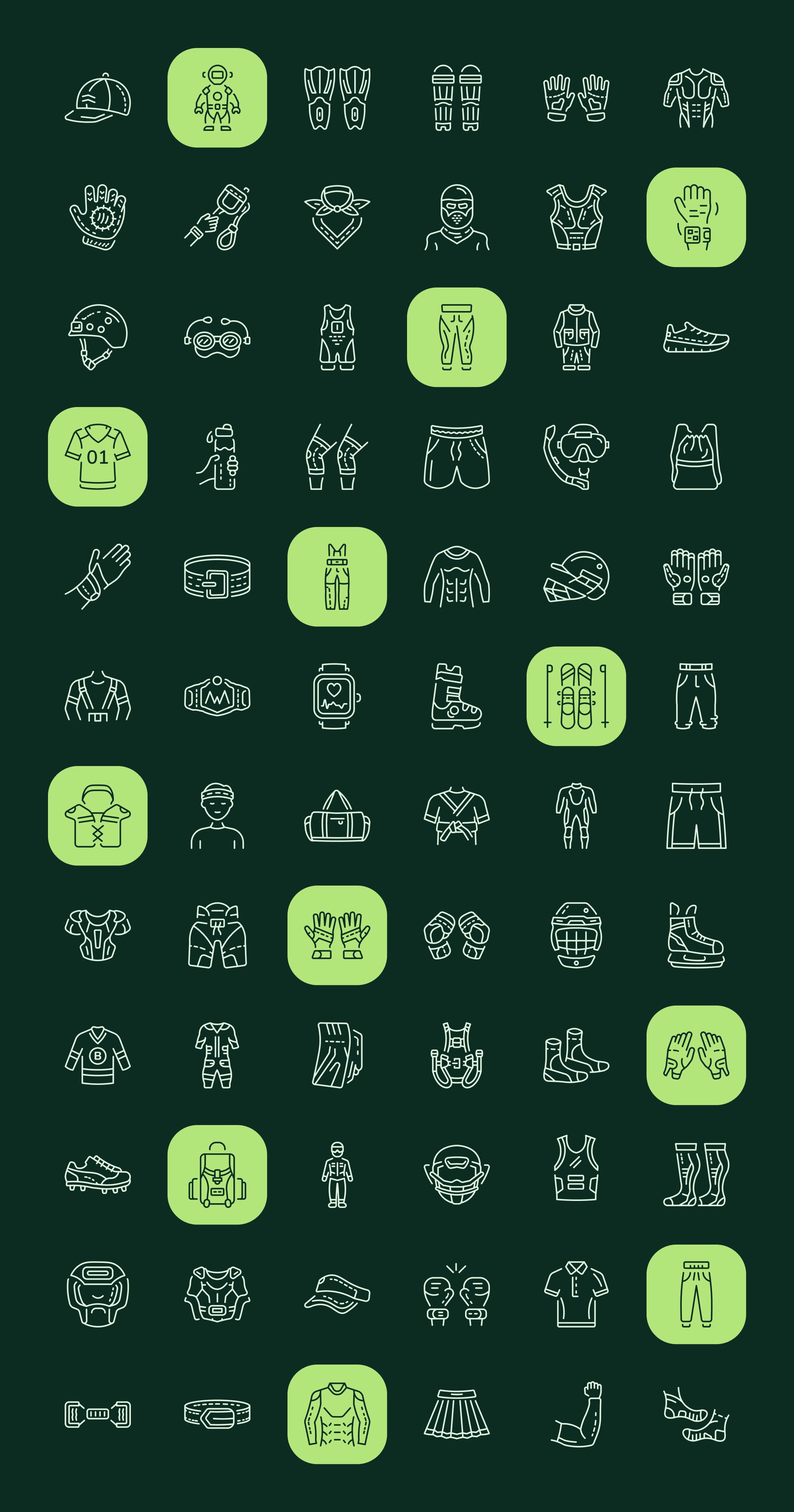 Sportswear Icon Art Set
