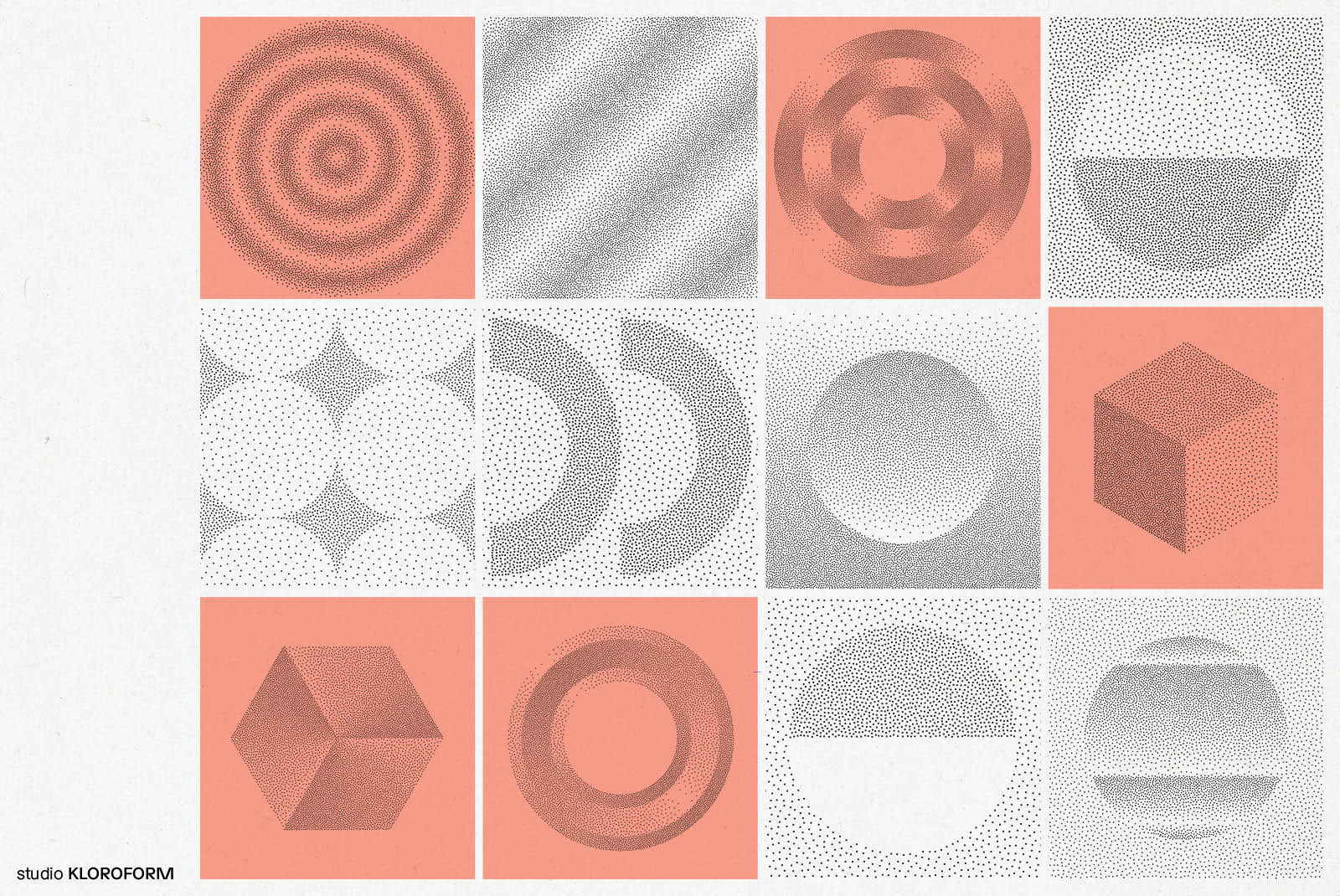 Stipple 1 - 100 dotted objects