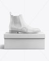 Chelsea Boot with Shoe Box Mockup