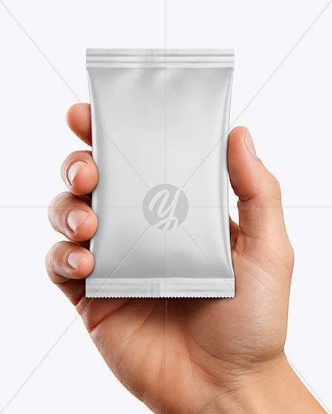 Matte Trading Card Pack in a Hand Mockup