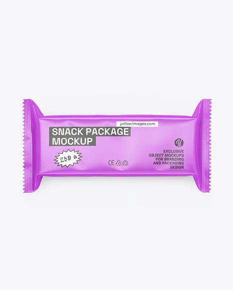Matte Snack Package Mockup - Cookie packaging mockup