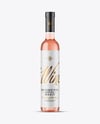 Clear Glass Rose Wine Bottle Mockup