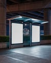 Bus Stop with Posters Mockup