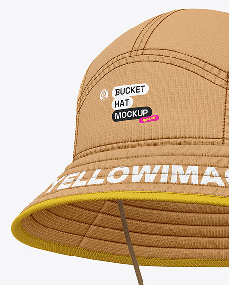 Ripstop Bucket Hat Mockup - Half Side View