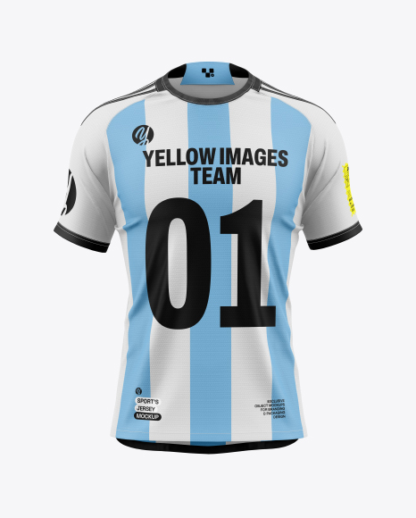 Soccer Jersey Mockup - Front View - Rugby mockup