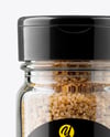 Glass Jar with Smoked Sea Salt Mockup