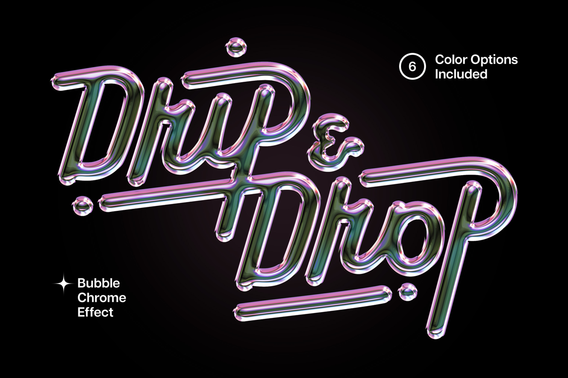 Bubble Chrome Text &amp; Logo Effect