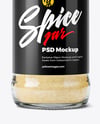 Spice Glass Jar with Garlic Powder Mockup