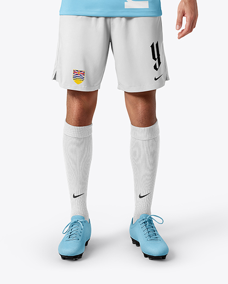 Man Wearing Full Soccer Kit Mockup