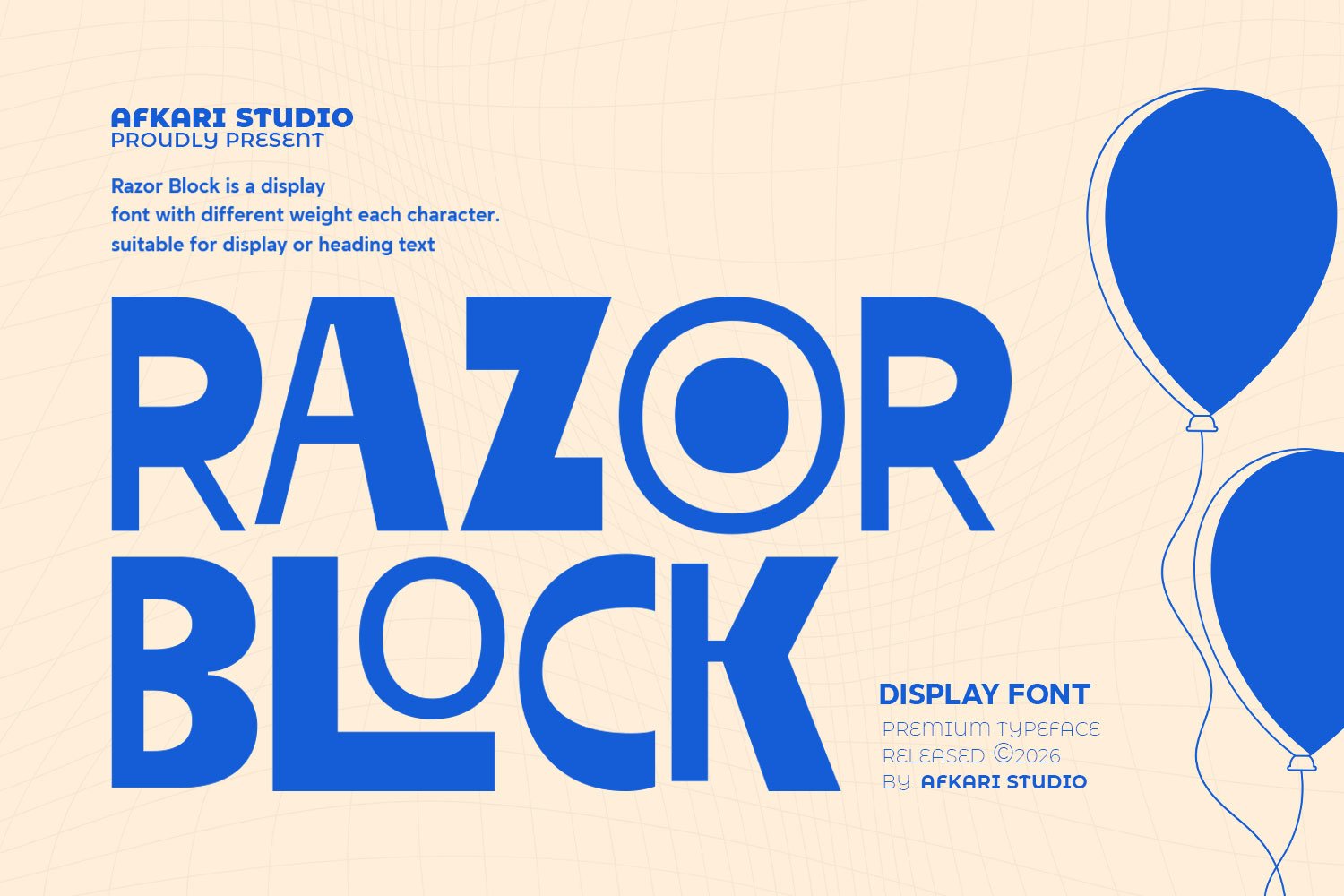 Razor Block – Unique Display Font