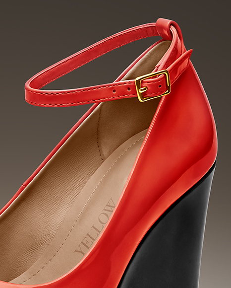 Wedge Heel Shoe Mockup