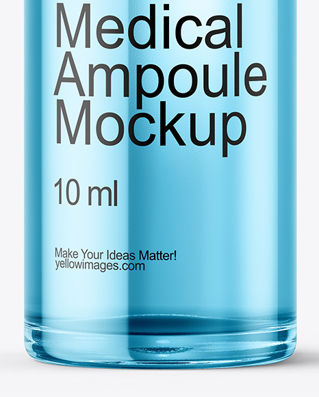 Clear Glass Medical Ampoule Mockup