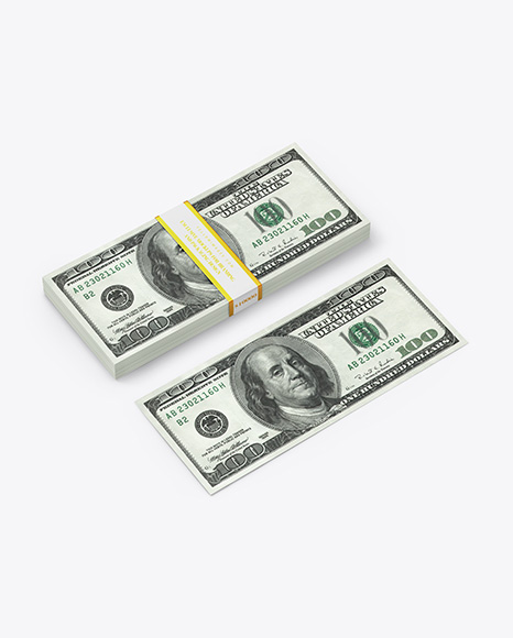 Money Stack and Banknote Mockup - Premium PSD Mockups
