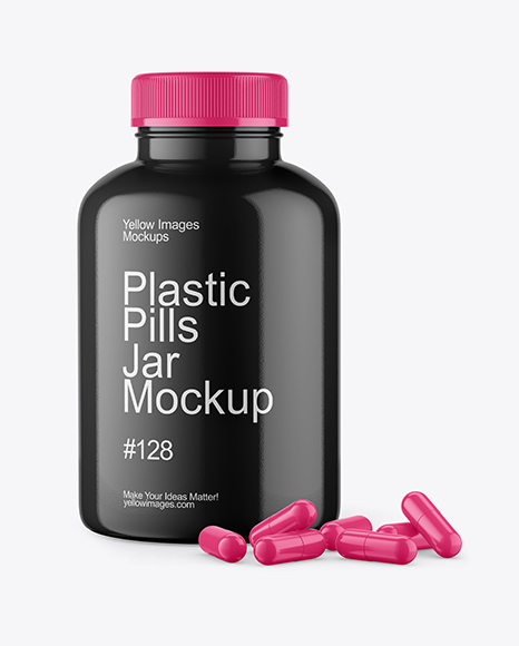 Plastic Pills Jar Mockup - Product package mockup