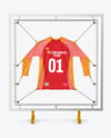 Training Jersey Hanging on a Hooked Frame Mockup
