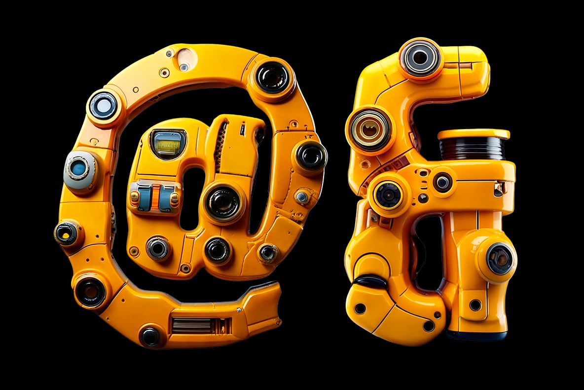 Yellow Robot Font