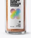 Clear Glass Jar with Steak Seasoning Mockup