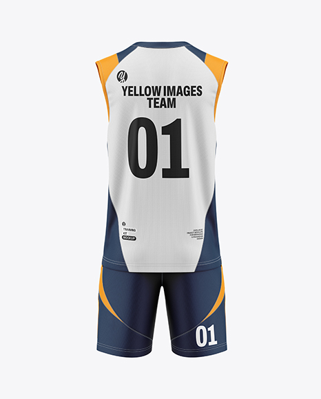 Training Sleeveless Kit Mockup - Back View