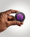 Round Sticker in a Hand Mockup