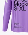 Raglan Long Sleeve Jersey Mockup - Back View