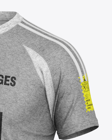 Heather T-Shirt Mockup - Half Side View