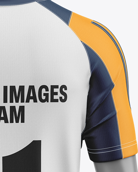 Training Short Sleeve Full Soccer Kit Mockup - Back View