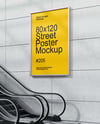 Framed Poster on a Wall Mockup
