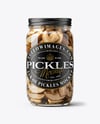 Glass Jar with Porcini Mushrooms Mockup