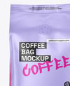 Matte Coffee Bag with Valve Mockup