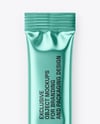 Glossy Metallic Stick Sachet Mockup