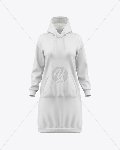Women Cotton Hoodie Dress Mockup