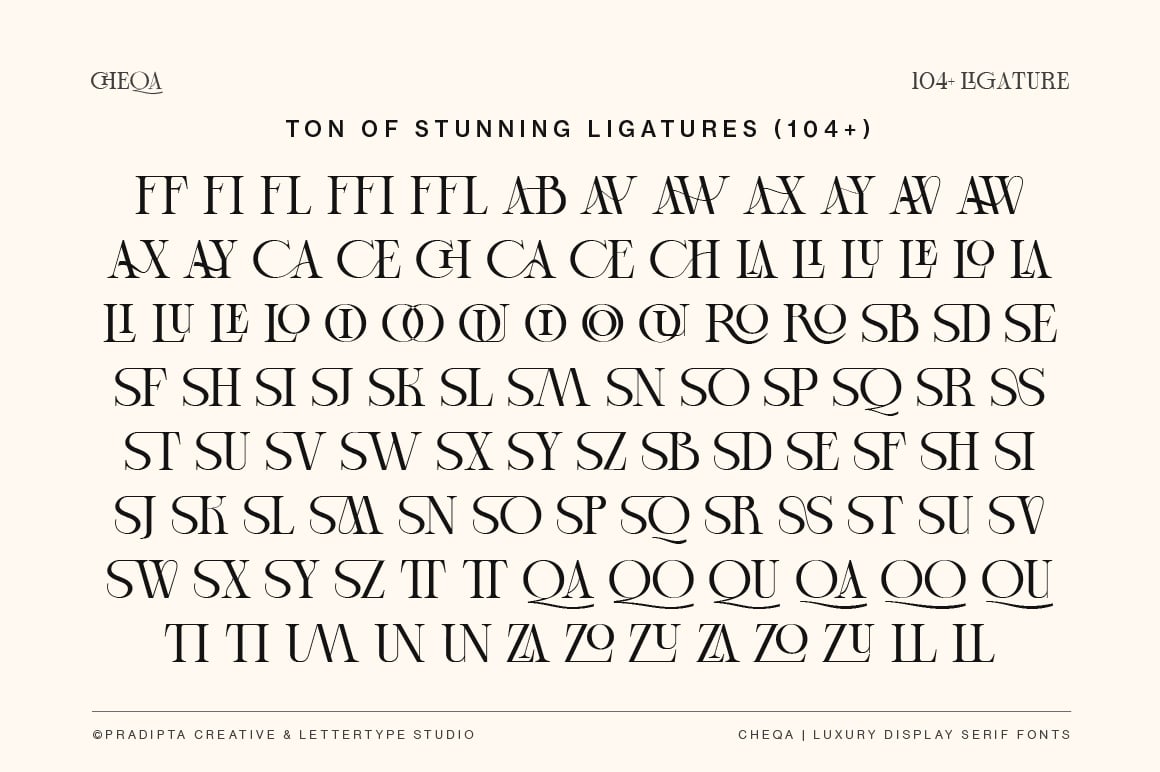 Cheqa a Luxury &amp; Elegant Serif