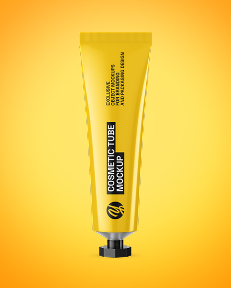 Glossy Cosmetic Tube Mockup