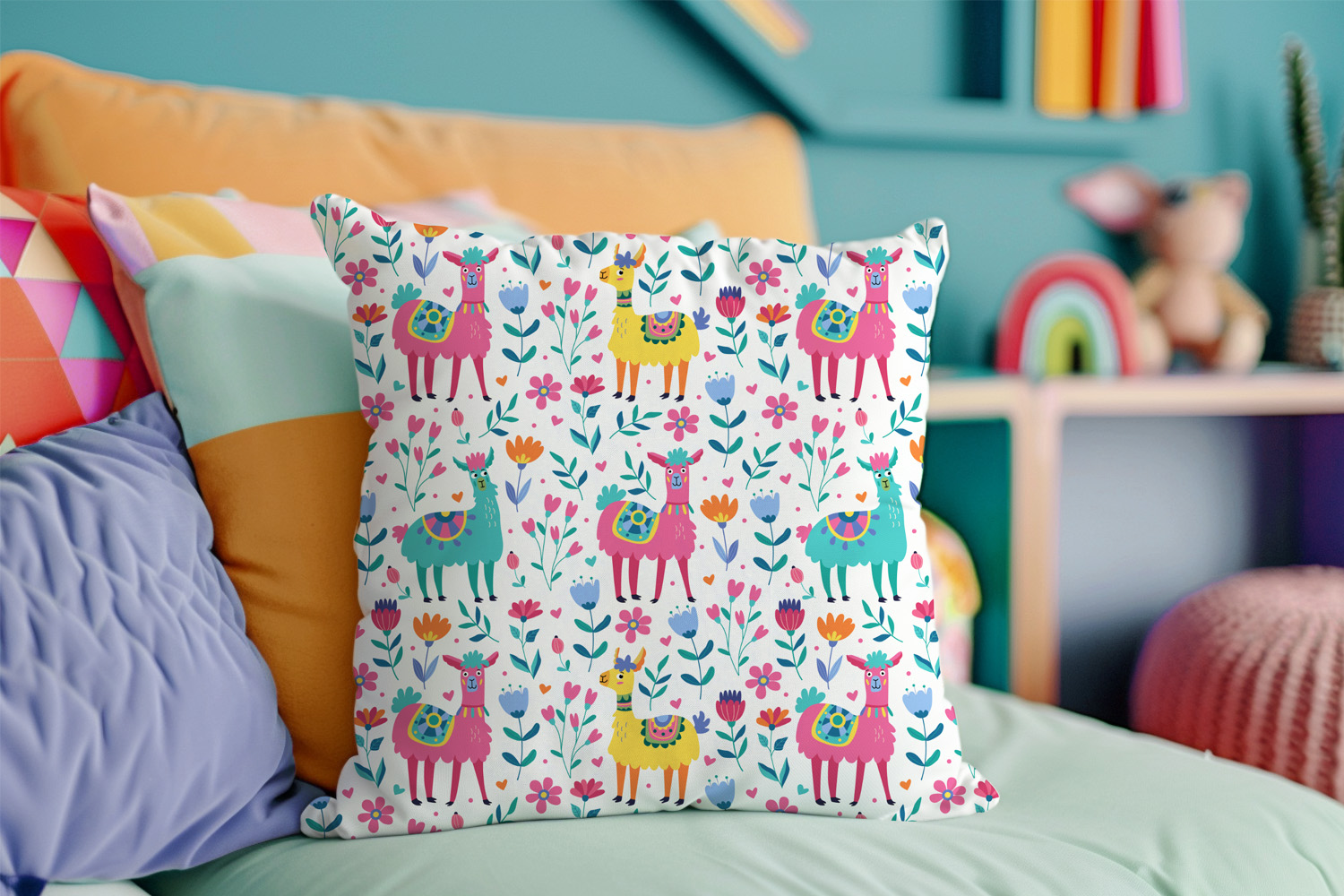 Funny Llamas Clipart and Pattern Collection