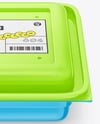 Glossy Plastic Food Container Mockup