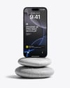 Apple Iphone on the Stones Mockup
