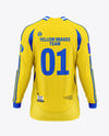 Long Sleeve Soccer Jersey Mockup - Back View