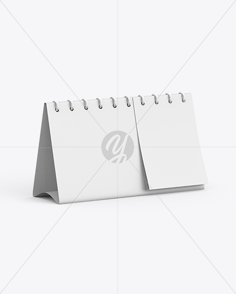 Desk Calendar Mockup – Half Side View