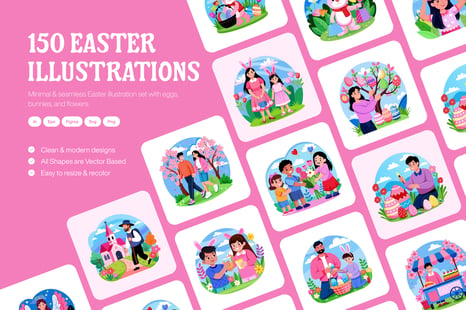 Easter Illustrations Bundle