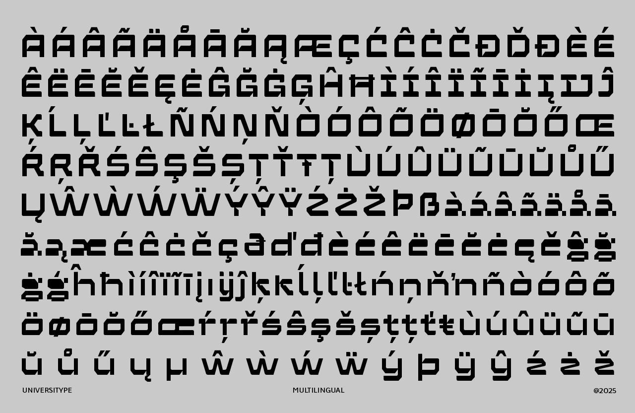 UT Qartige - A Techno-futurisic Font