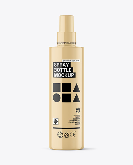 Glossy Spray Bottle Mockup
